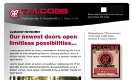 T.M. Cobb e-newsletter design
