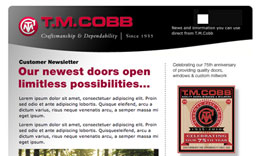 T.M. Cobb e-newsletter design